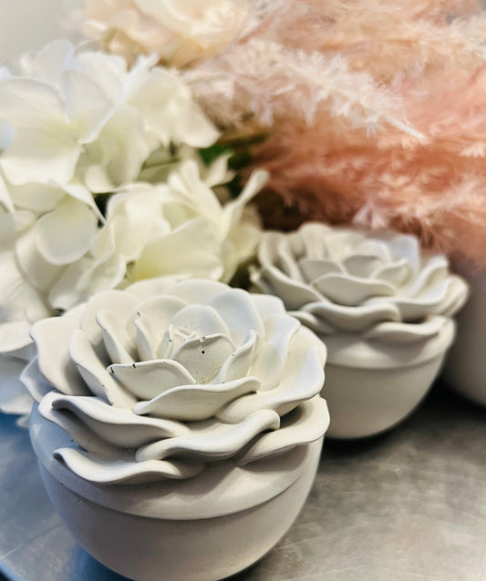 Rose candle mold handcrafted in Rhode Island refill available