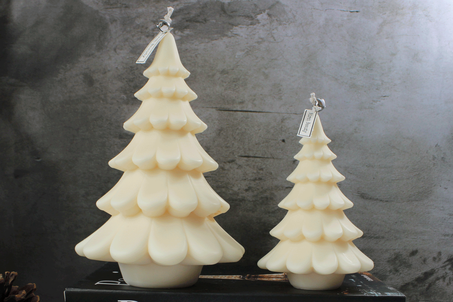 Layered Pillar Tree candle handcrafted in Rhode Island