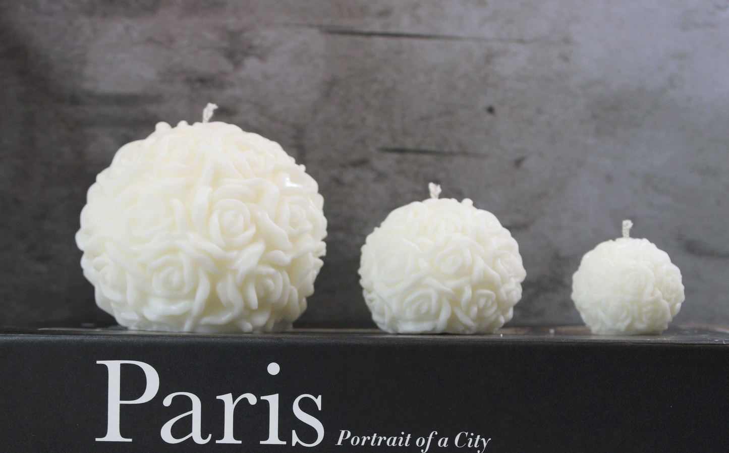 Rose Pillar Candle Set handcrafted in Rhode Island