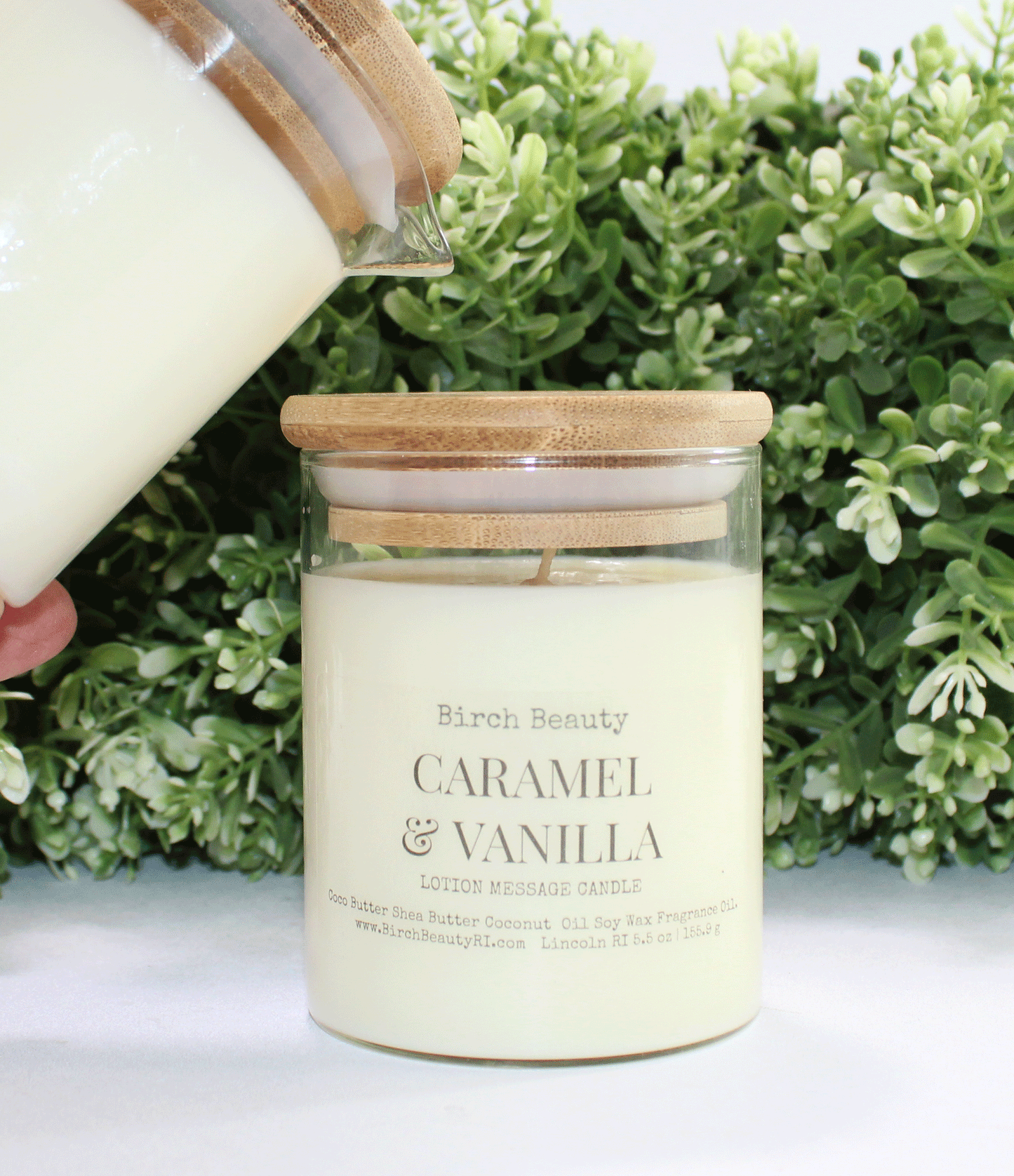 Caramel Vanilla Massage Lotion Candle