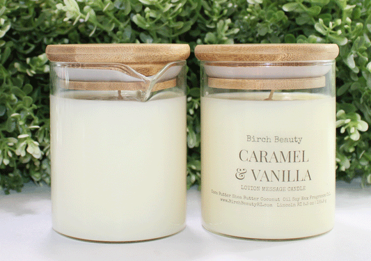 Caramel Vanilla Massage Lotion Candle