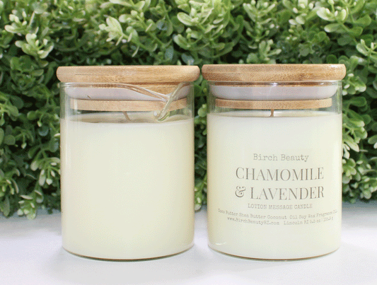 Chamomile Lavender Massage Lotion Candle