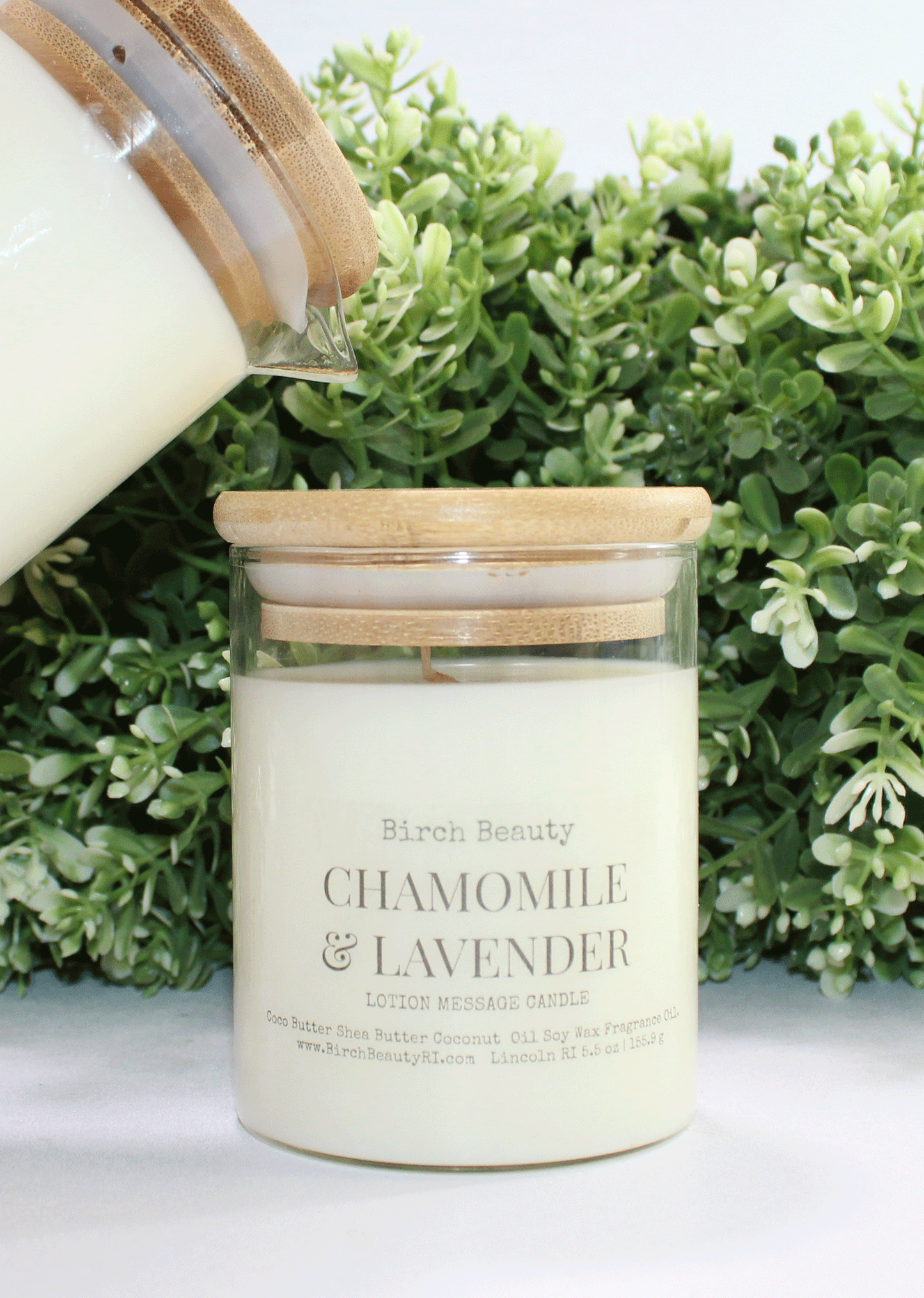 Chamomile Lavender Massage Lotion Candle