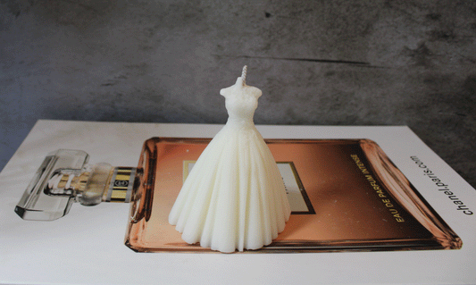 Dress Pillar Candle hand crafted in Rhode Island
