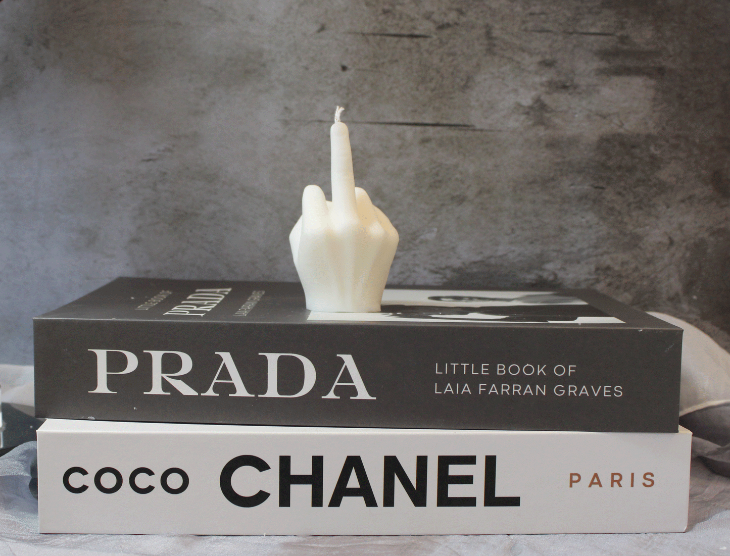 Middle Finger Pillar Candle