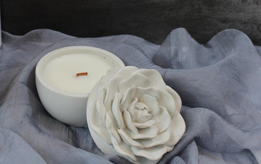 Rose candle mold handcrafted in Rhode Island refill available