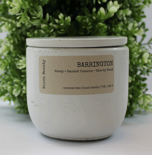 Barrington coconut soy blend  wooden wick candle made in Rhode  Island by Birch Beauty