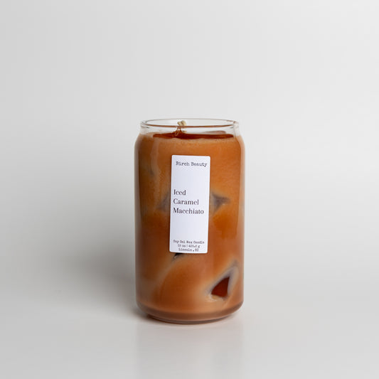 Gel and soy wax candle handcrafted by Birch Beauty in Rhode Island 