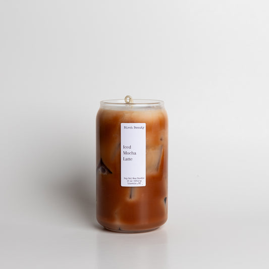 Gel and soy wax candle handcrafted by Birch Beauty in Rhode Island 