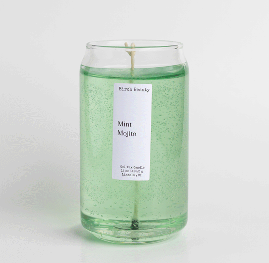 Gel wax candle handcrafted by Birch Beauty in Rhode Island 