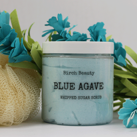 Blue Agave Whipped Sugar Scrub handmade in Rhode Island