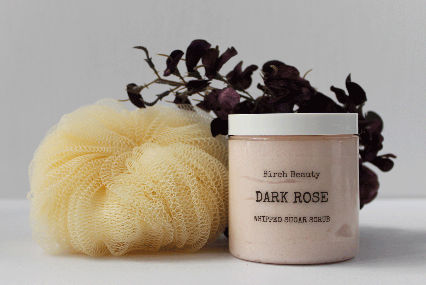 Dark Rose Whipped Sugar Scrub Handmade in Rhode Island