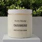 Jar of 'Cashmere' body butter cream with 'Birch Beauty' branding on a light surface with greenery in the background. Handmade in Rhode Island. Made with limited ingredients.