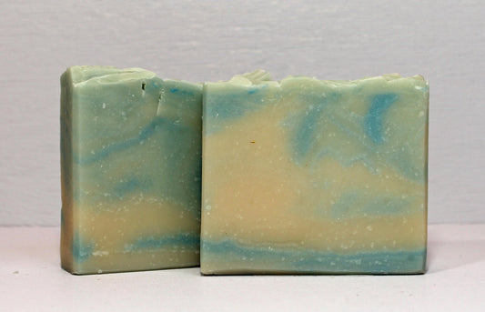 Crisp Cotton Vegan, all-natural artisan specialty soap bar handmade by Birch Beauty in Rhode Island.