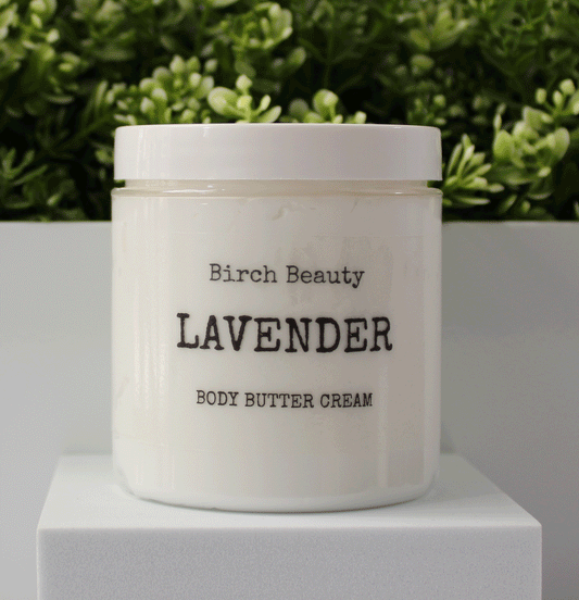 Lavender body butter lotion made with limited ingredients in Rhode Island