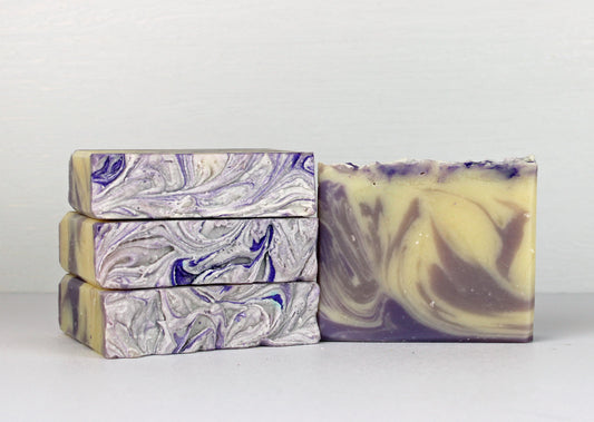 Lavender Vegan, all-natural artisan specialty soap bar handmade by Birch Beauty in Rhode Island.