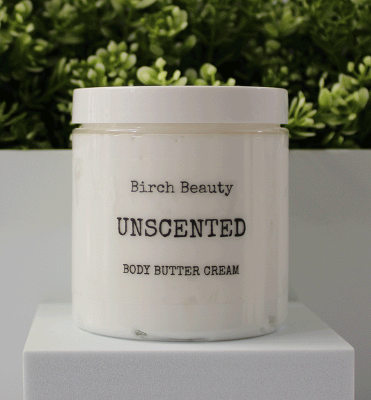 Unscented body butter lotion made with limited ingredients in Rhode Island